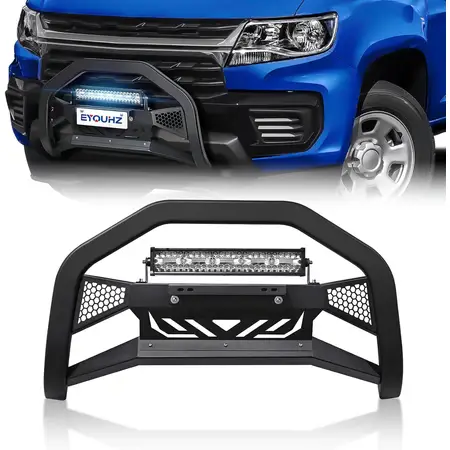 Bull Bar with LED Light License Plate Frame