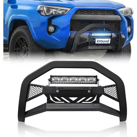 Bull Bar with License Plate Frame LED Light Bar