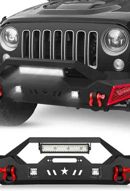 Front Bumper Compatible with 2007-2026 Jeep Wrangler