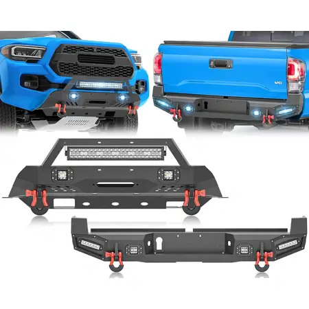 Front Bumper Rear Bumper Compatible with 2016-2023 Toyota
